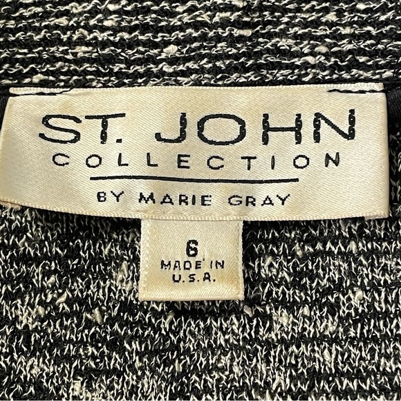 ST. JOHN COLLECTION by MARIE GRAY Knitted Zip Up Sweater Blazer Jacket - Picture 4 of 6